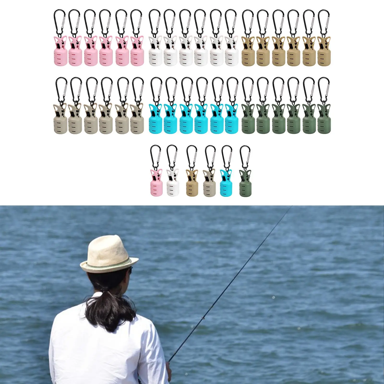 

6-х шт., чехлы для рыболовных крючков, чепчики для рыболовных крючков, портативные коробки для рыболовных снастей