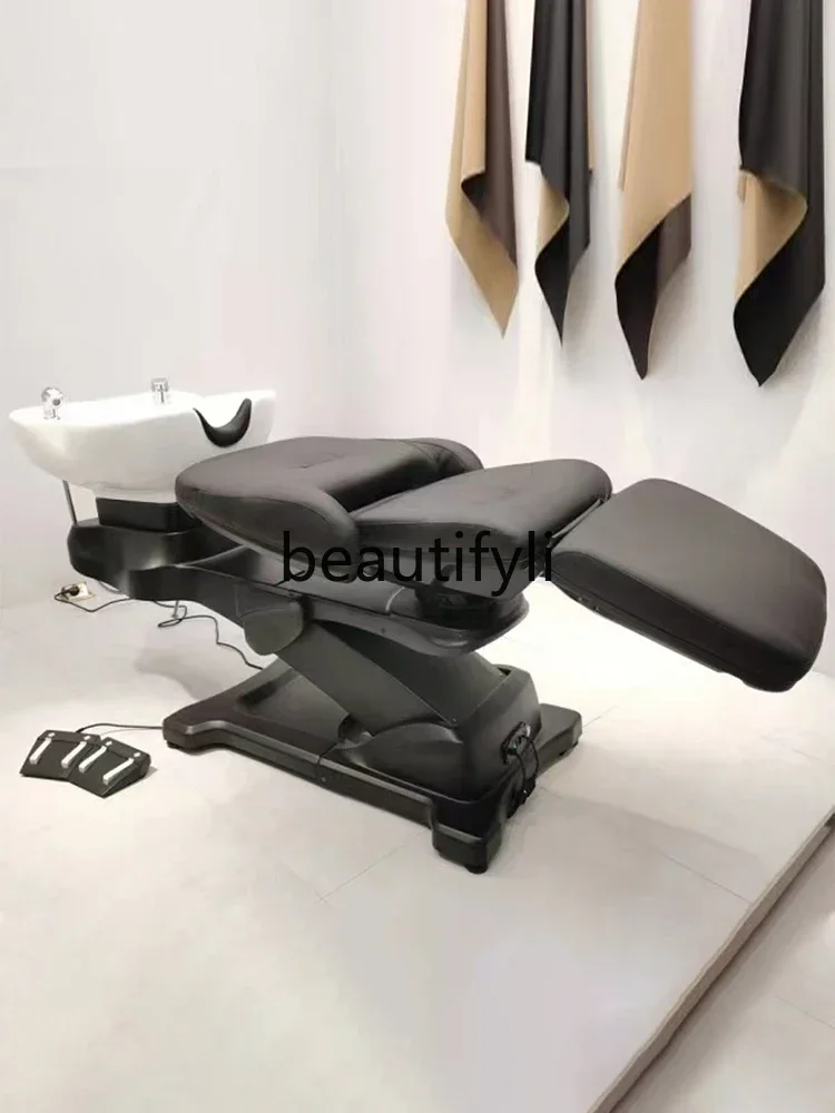 سرير شامبو كهربائي للرفع بالعلاج الطبيعي من ss D، سرير دوار للجلوس ياباني شبه كامل مستلق