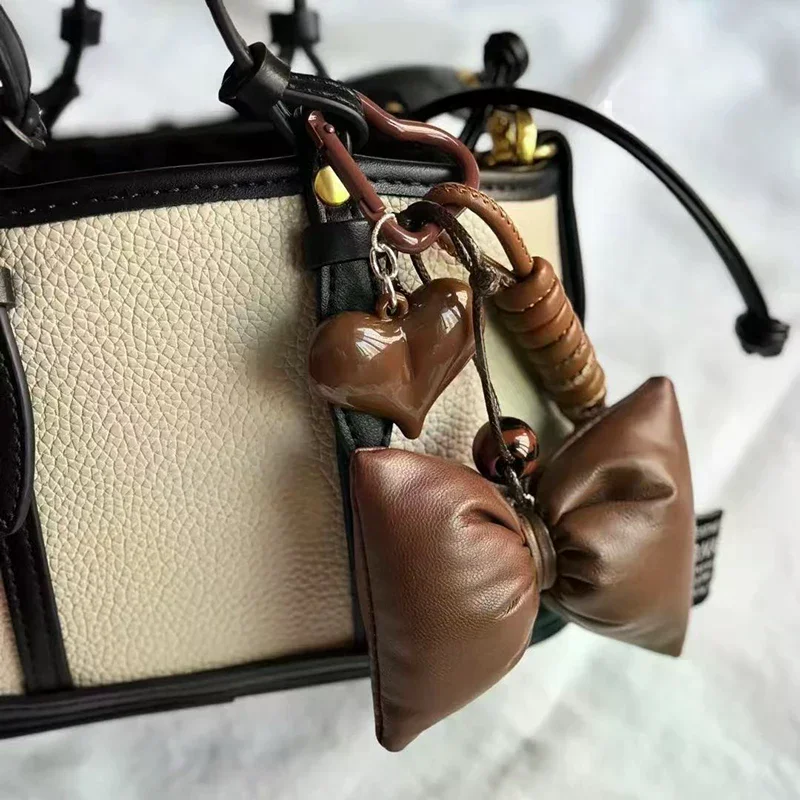 Pendant Y2k Brown Vintage Leather Fashion Keychain Braided Lanyard Keyring For Office Use Great For Journaling