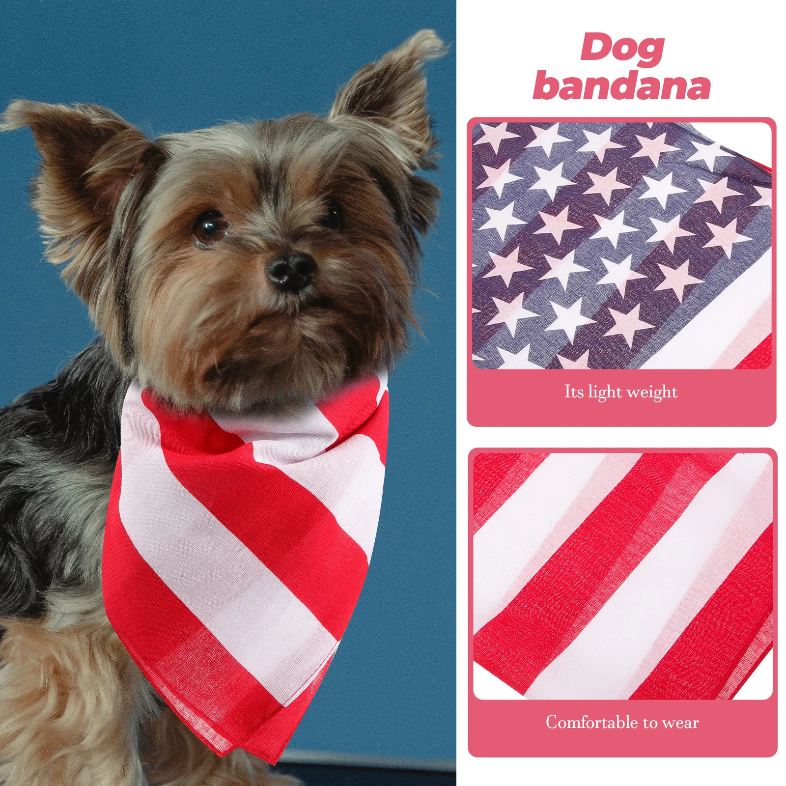 

4pcs American National Flag Pattern Hair Hoops Elastic Women Headband Fashion Headwrap For Daily Wear Party Sports Blue Red Hair