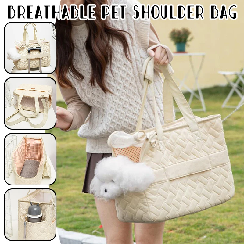 

Dog Carrier for Small Dogs Rabbit cat with Large Pockets Cotton Bag Dog Carrier Soft Sided Collapsible Travel Puppy Carrier