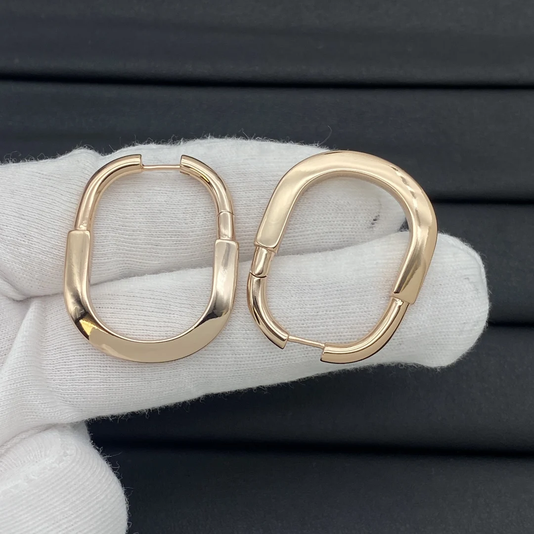 

TIF простые овальные серьги-кольца из стерлингового серебра 925 пробы, нейтральные серьги в стиле хип-хоп