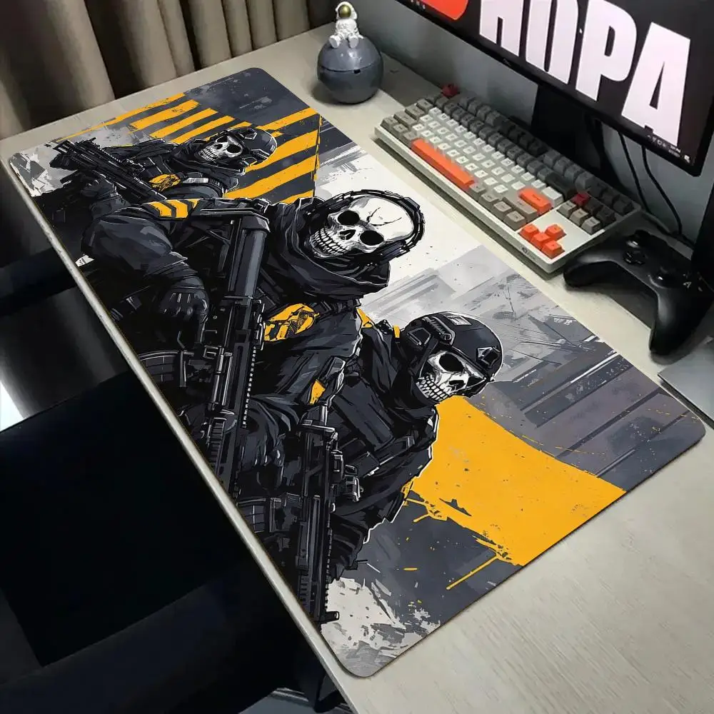 Skeleton Special Forces Mouse Pad Desk Mat with Stitched Edge XXL Mousepads Rubber Anti-slip Gamer Keyboard Rug Gaming Mats