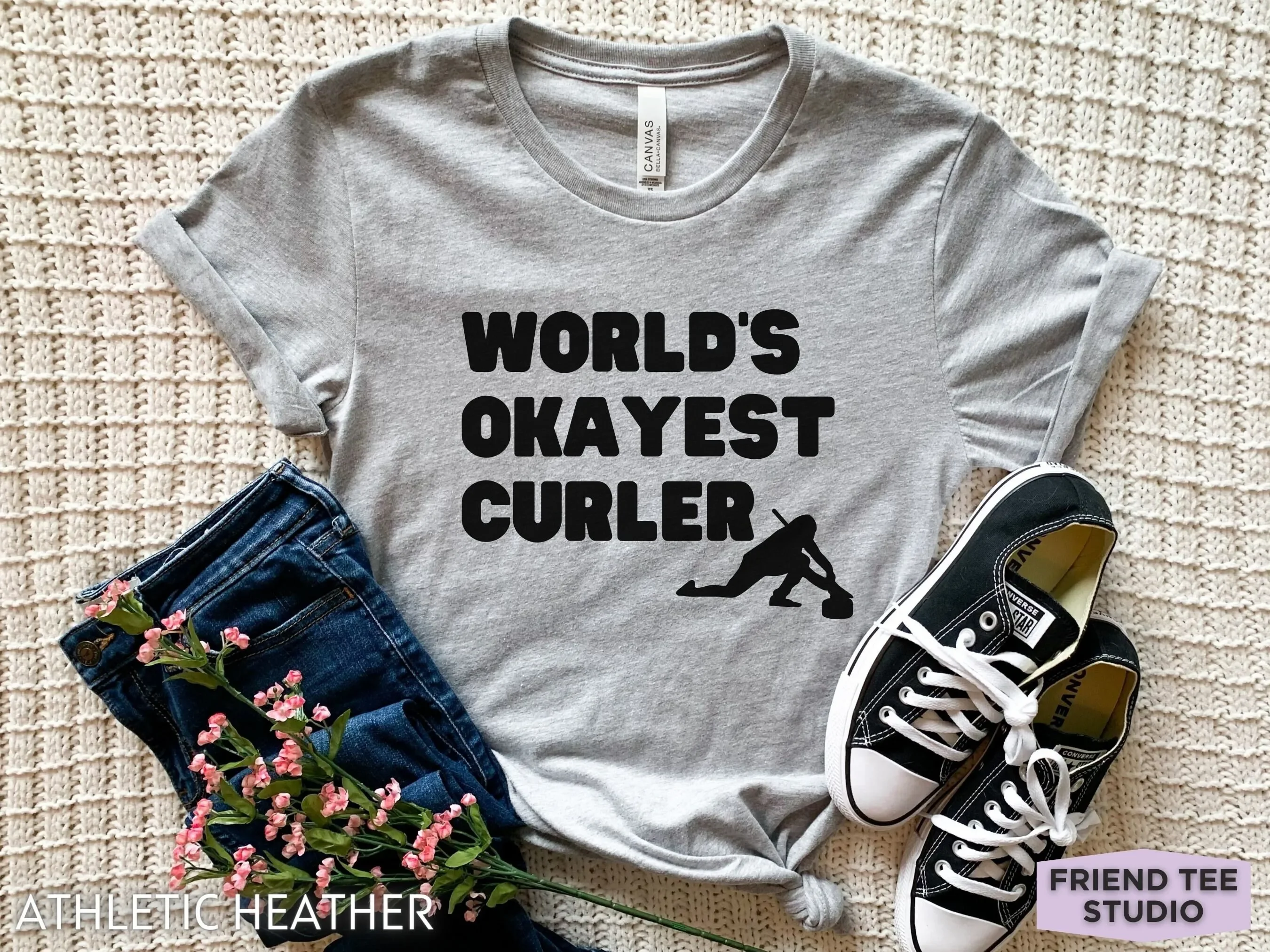 Curling T Shirt Curler For Funny Team Player Sport Competition