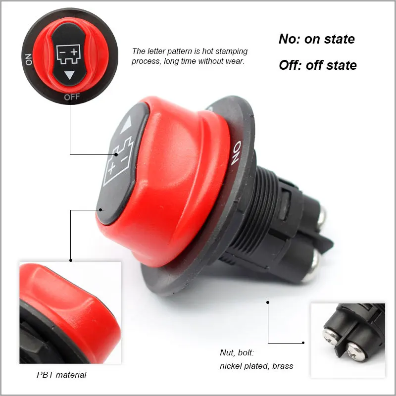 RV battery switch DC 50A100A200A300A high current waterproof protection