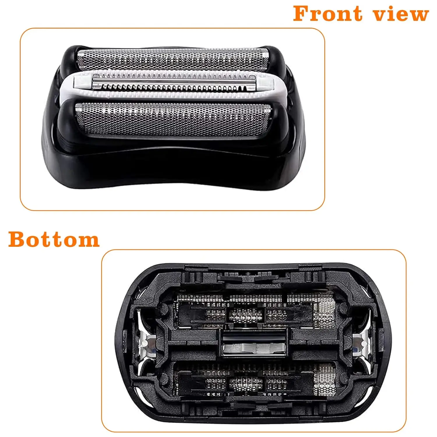 Replacement head 32B 32S for Braun Foil Shaver 3000s 3010s 3020s 3030s 3040s 3050cc 3070cc 3080s 3090cc 320 330 340 350cc