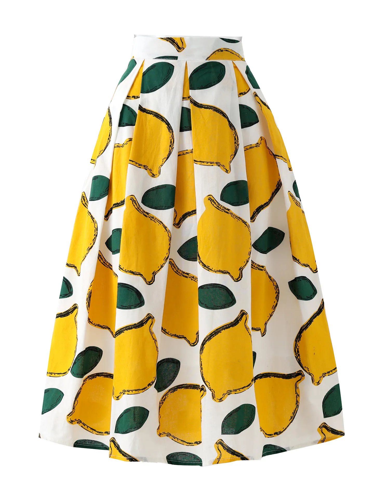 High Quality Original Summer Female Umbrella Skirt Hepburn Style All-match High Waist Mid-length Casual Women A-line Skirts