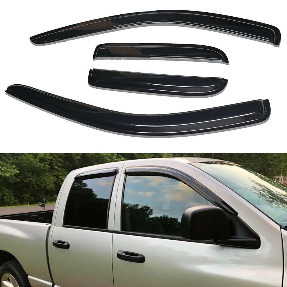 

For 02-09 Dodge Ram Quad Cab 1500 2500 3500 Window Visor Vent Sun Rain Guard