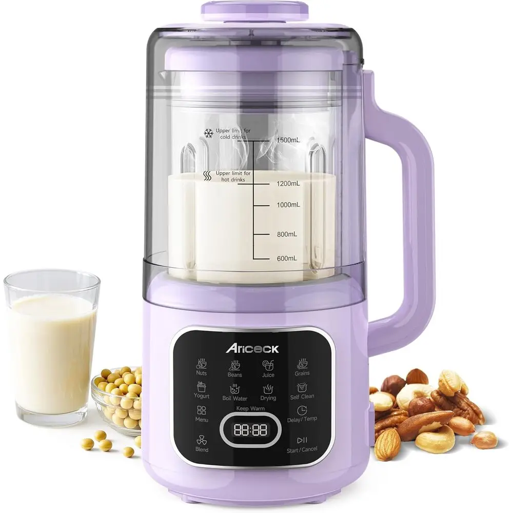 

N4 Nut Milk Maker, 50OZ Automatic Plant-Based Milk hine or Homemade Almond, Oat, Soy Yogurt & Dairy-ree Beverages, Smart Preset