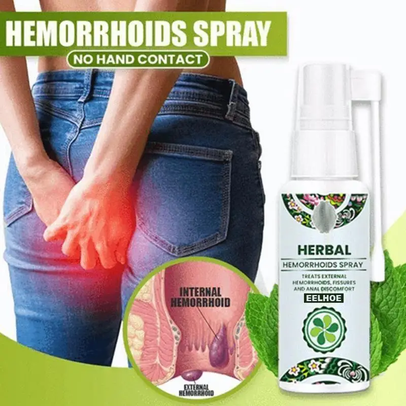 

30ml Natural Herbal Hemorrhoids Spray Hemorrhoids Treatment Spray Anal Agent Pain Hemorrhoids Relieve Powerful E8S1