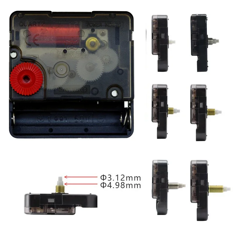 Silent Scan Movement Quartz Wall Clock Mechanism Sweep Watch Machinery Diy Clocks Shaft Length 13 17 22 MM Repairs Parts Kit