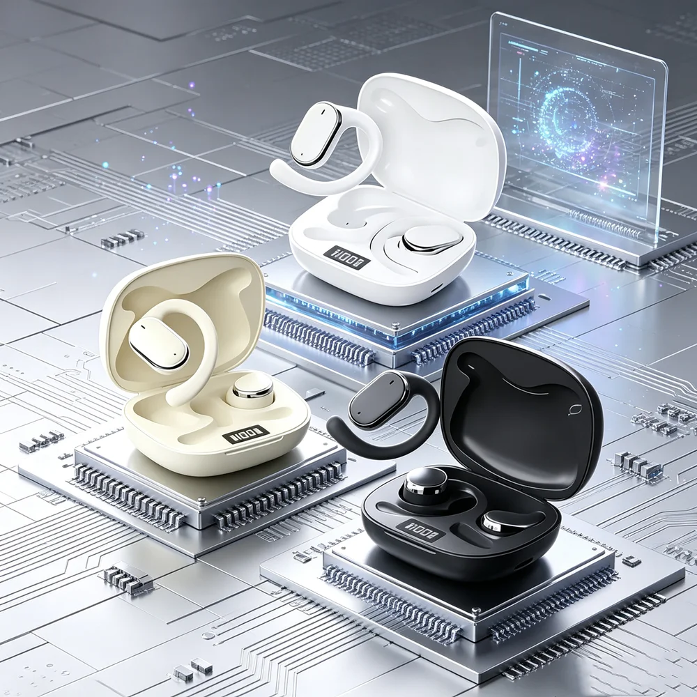 TWS Bluetooth Earbuds Bluetooth Headphones Flexible Bluetooth Earphones Adapt To Various Unique Ear Shapes for Maximum Comfort
