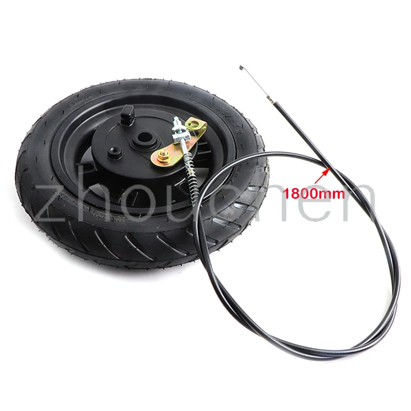 8.5 Inch Drum Brake Air Wheel 8 1/2x2 Inflated Tire With Hub Braking 1800/1450/1200mm Cable For Electric Scooter Cart