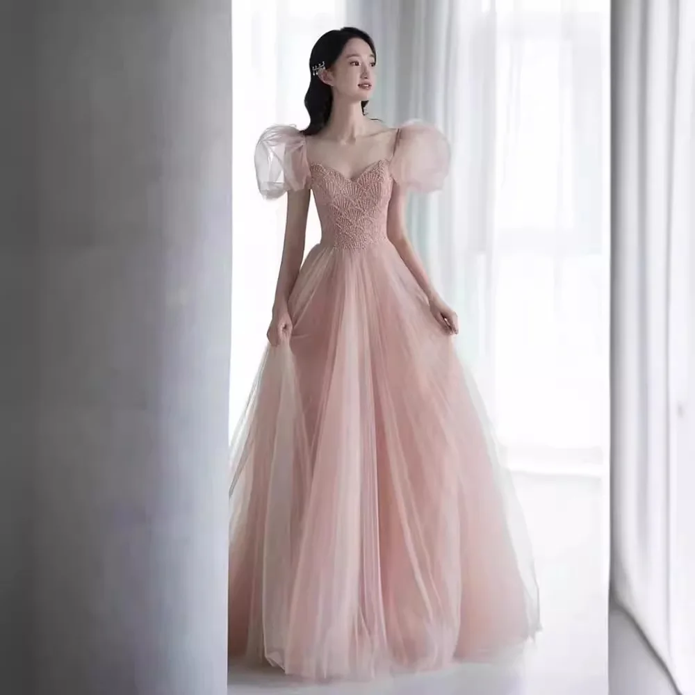 

Pink Fairy Evening Gown Women's Luxury High-End Sensation Drinking Ceremony Adult Ceremony Host Art Exam ort Sve mid Wai...