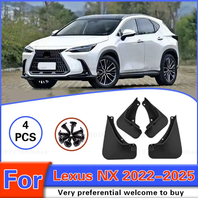 Mudflaps for Lexus NX 350h 450h 400h 350 2022-2025 2024 Fender Mud Flap Splash Guards Cover Wheel Auto Accessories Car Mudguards