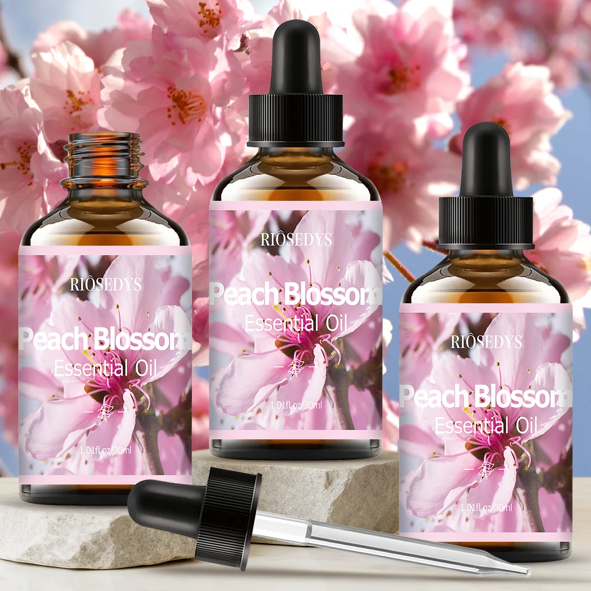 Peach blossom essential oil natural fragrance, is suitable for body massage treatments ,hair care anddiffuser