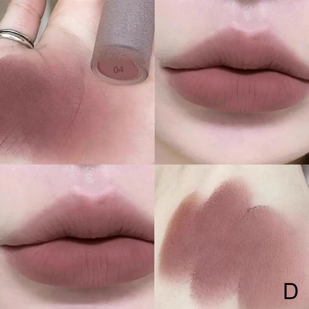 NOWOŚĆ Wysokiej klasy 6-kolorowa aksamitna szminka Air Mist Długa szminka Fading Red Makeup Sexy Not Pink Matte Lip Balm Lasting Waterpr W2Z6