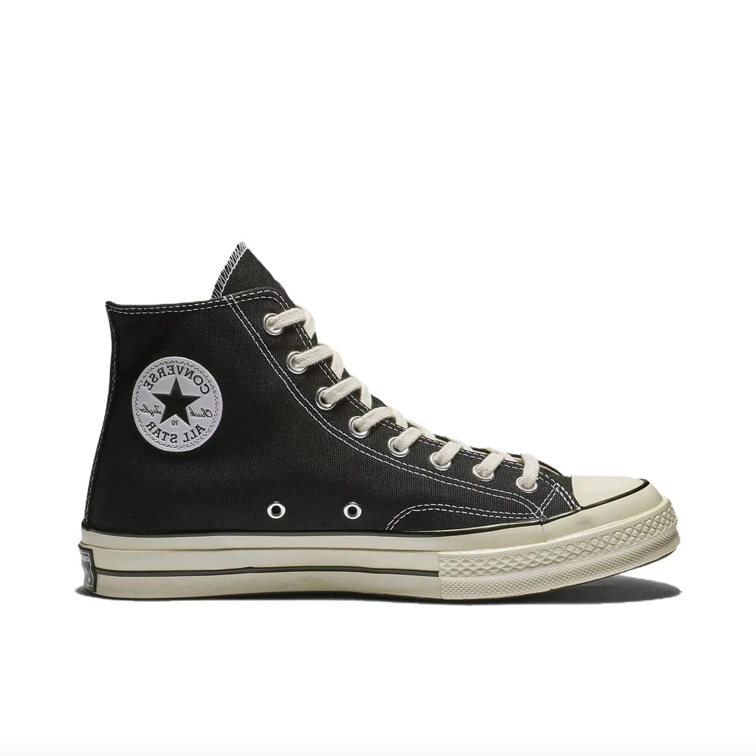 

Converse Chuck 70 Men's and Women's Skateboarding Shoes, Versatile, Retro Style, High Top Sneakers, Black