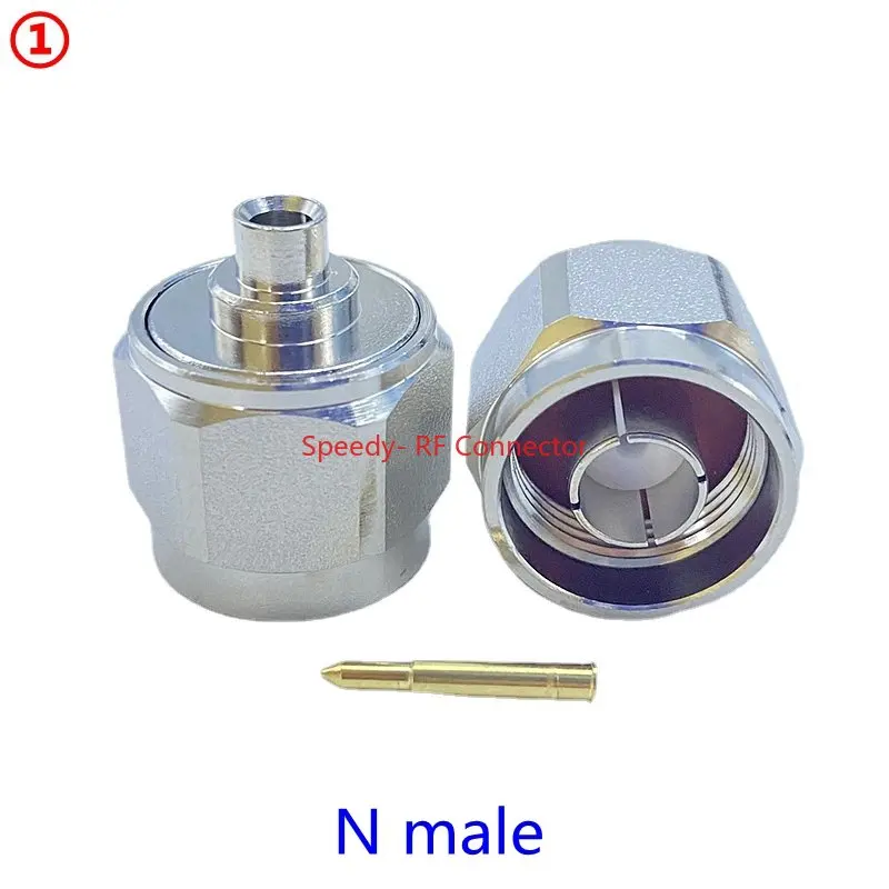 1PCS L16 N Type Male Female Connector L16 N Male Female Right Angle 4-Hole Panel Mount Solder for Semi Rigid.141\