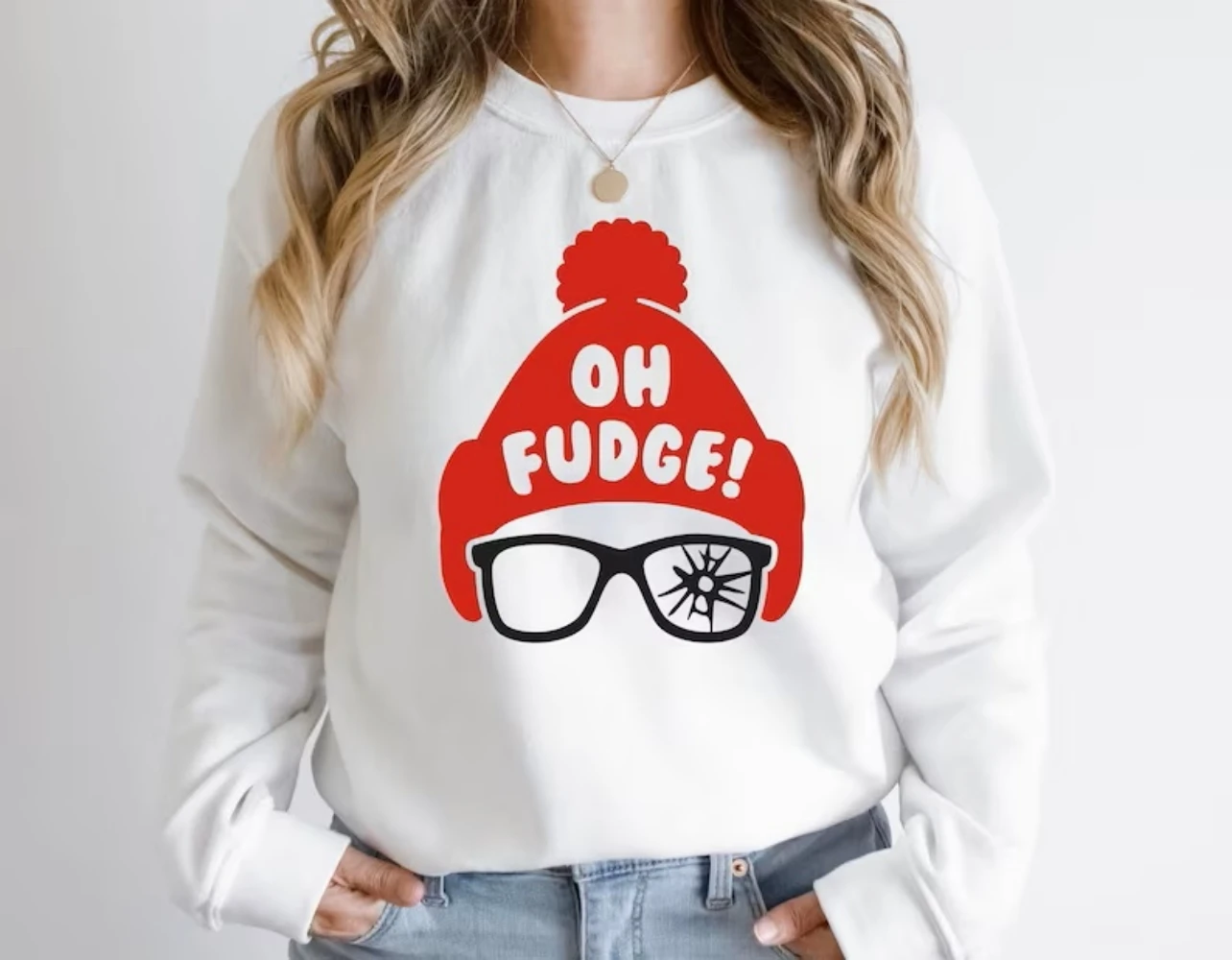 

Oh Fudge Sweatshirt A Christmas Story Shirt Funny Movie Night Cute Trendy Crewneck Coquette Aesthetic Pullover Shirt