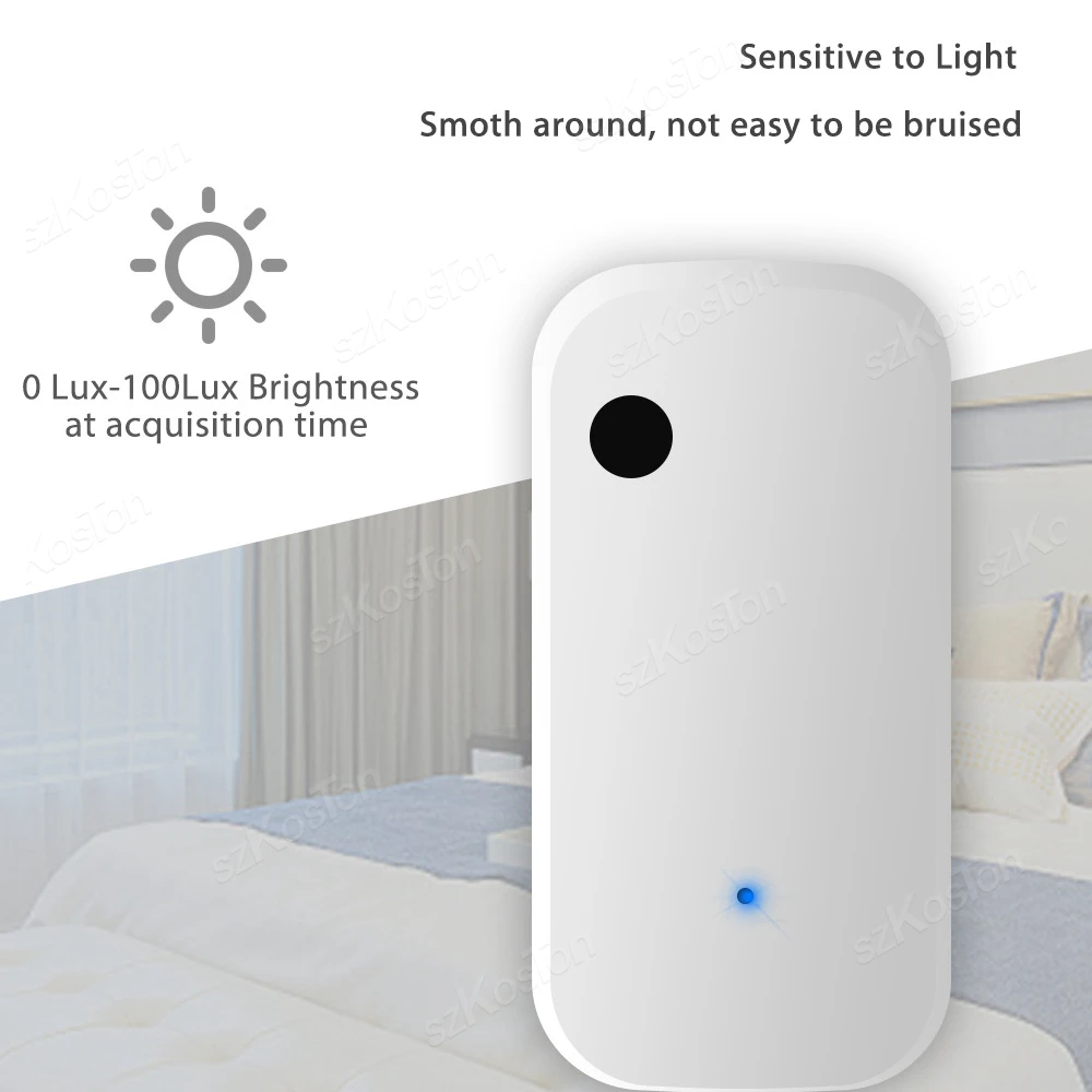 Tuya WiFi Zigbee Light Sensor Smart Illuminance Brightness Detector Sensor Smart Life Home Automation Linkage Control 0-1000LUX