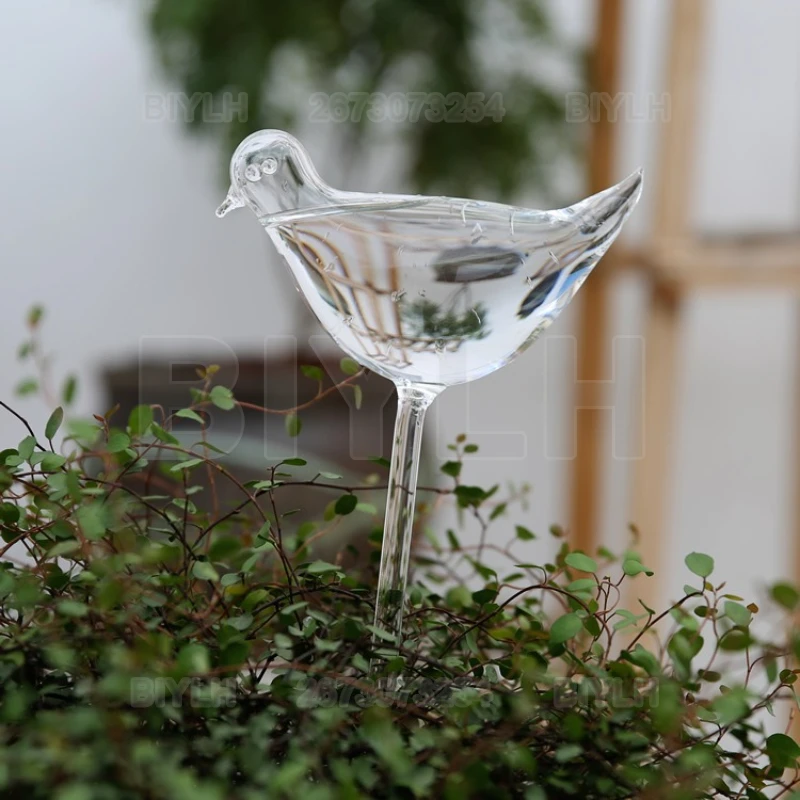 

Glass Bird Watering Device Lazy Creative Seepage Drip Irrigation Set Home Decor Green Plant Potted Glass Waterer Automatic Ball