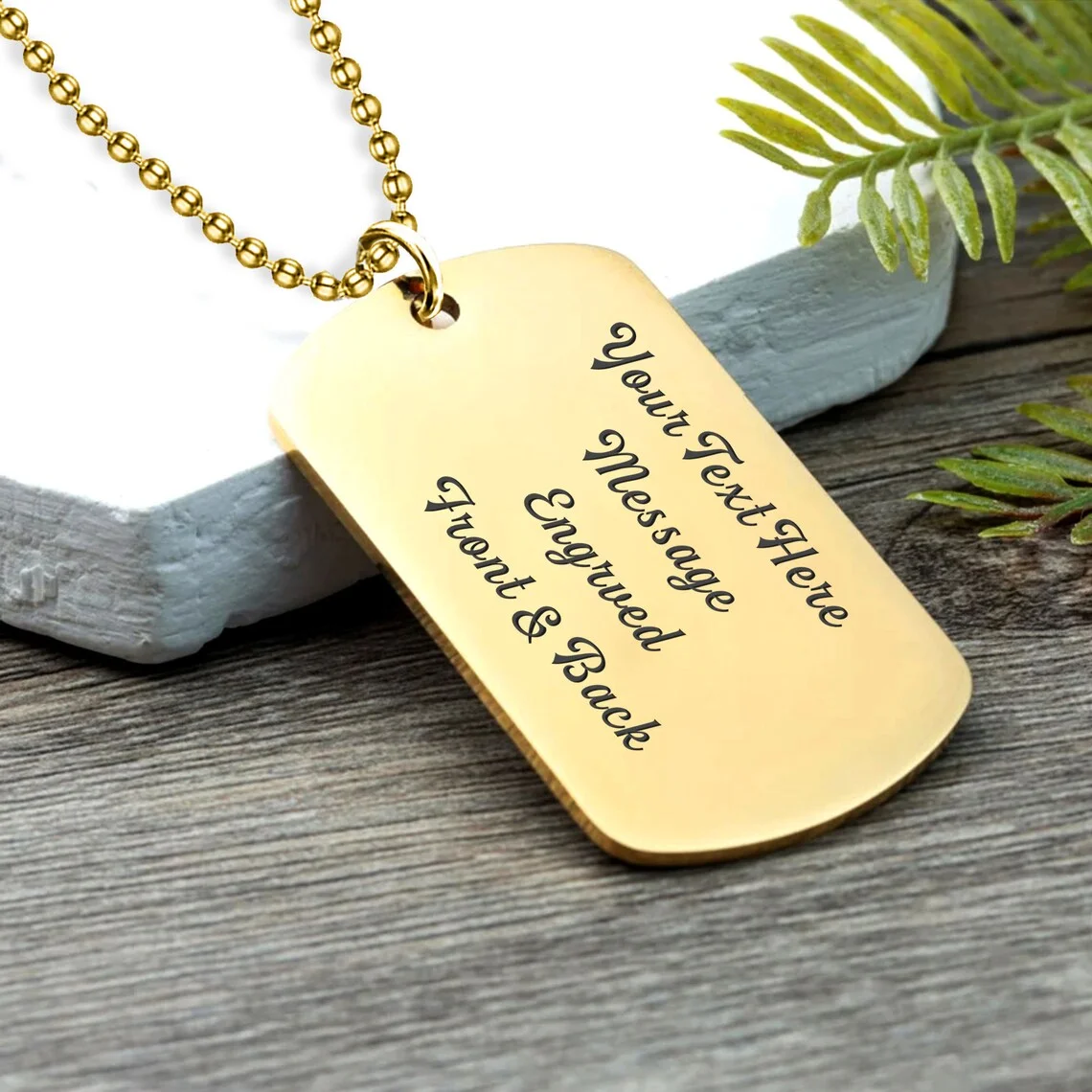 Персонализированные собачьи би – обзор и цена Mens Dog Tag Necklace