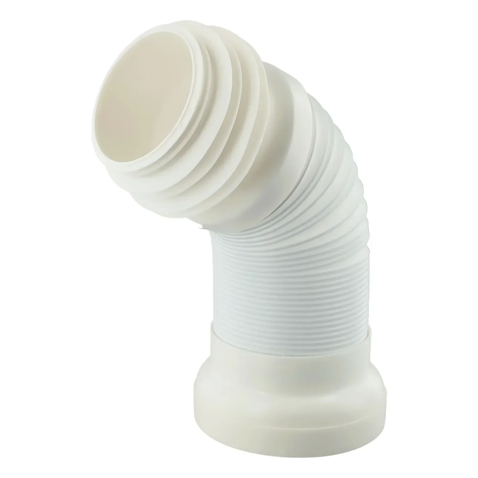 Białe złącze PVC Elastyczne złącze do toalety Elastyczne odpady toaletowe Długie 250 mm-500 mm Rura glebiowa Elastyczne części łazienkowe