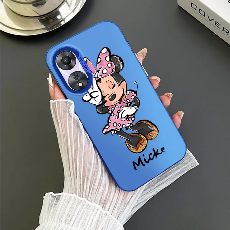 Disney Mickey and Minnie For OPPO A 31 37 38 55 57 58 74 76 78 94 98 Reno 6 7 8 Z T Pro Colorful Phone Case Soft Funda Silicone