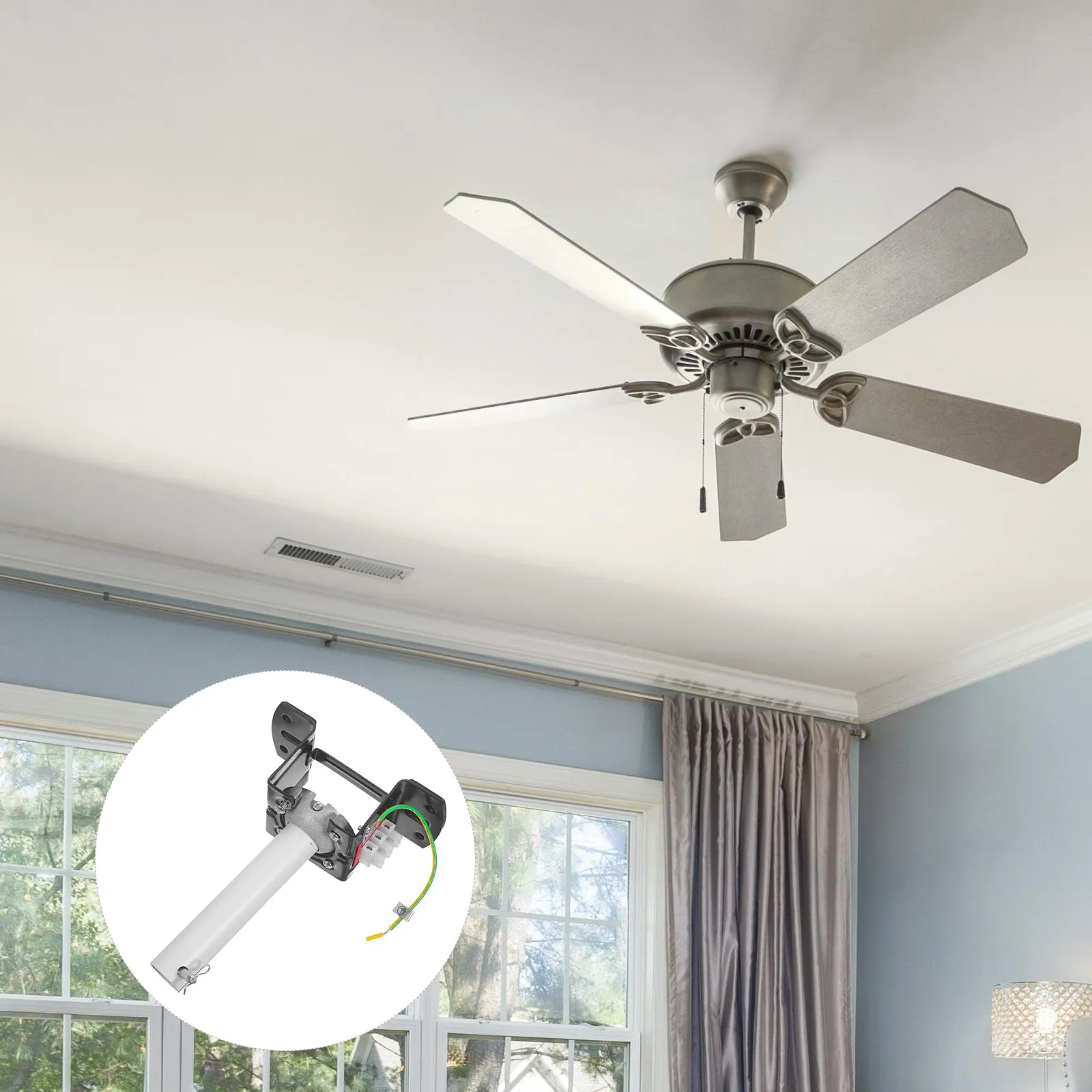 1Set Ceiling Fan Hanging Bracket Alloy Stamped Metal Hook Mount Kit for Living Room Bedroom Light Fixture Mount Hardware