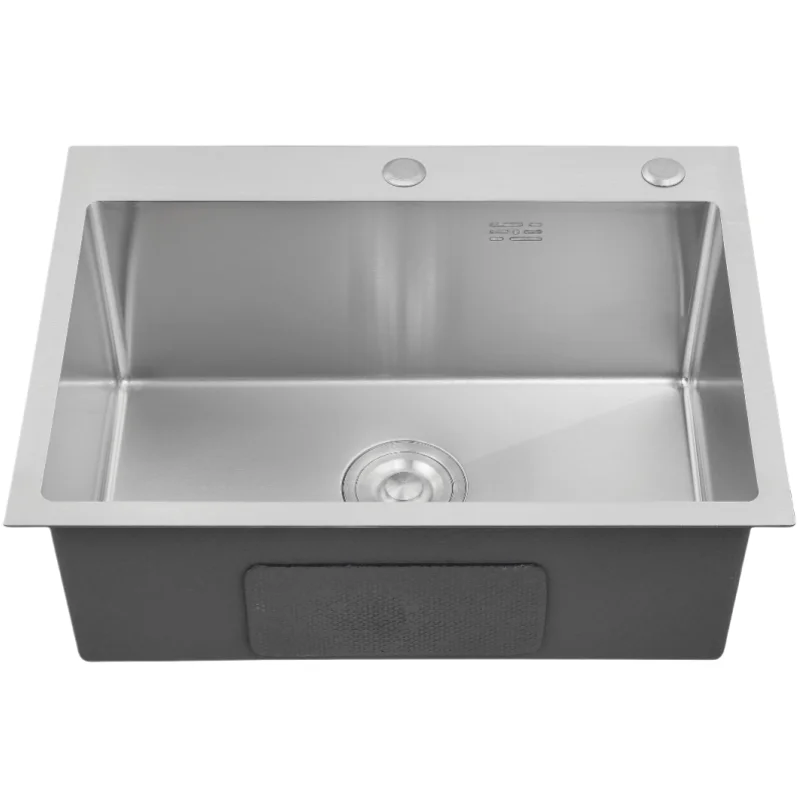 High Quality Handmade Stainless Steel Single Bowl Kitchen Sink Custom Size Undermount Faucet Rectangular Shape Rectangular Shape