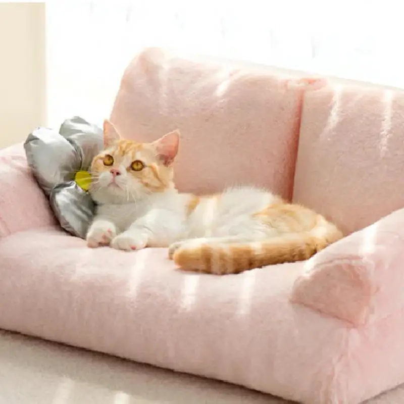 

Pet Plush Sofa Bed For Dog Cat Home Sleeping Couch Bottom Zipper Design Medium Small Dog Sofa Bed Pet Supplies Accessories