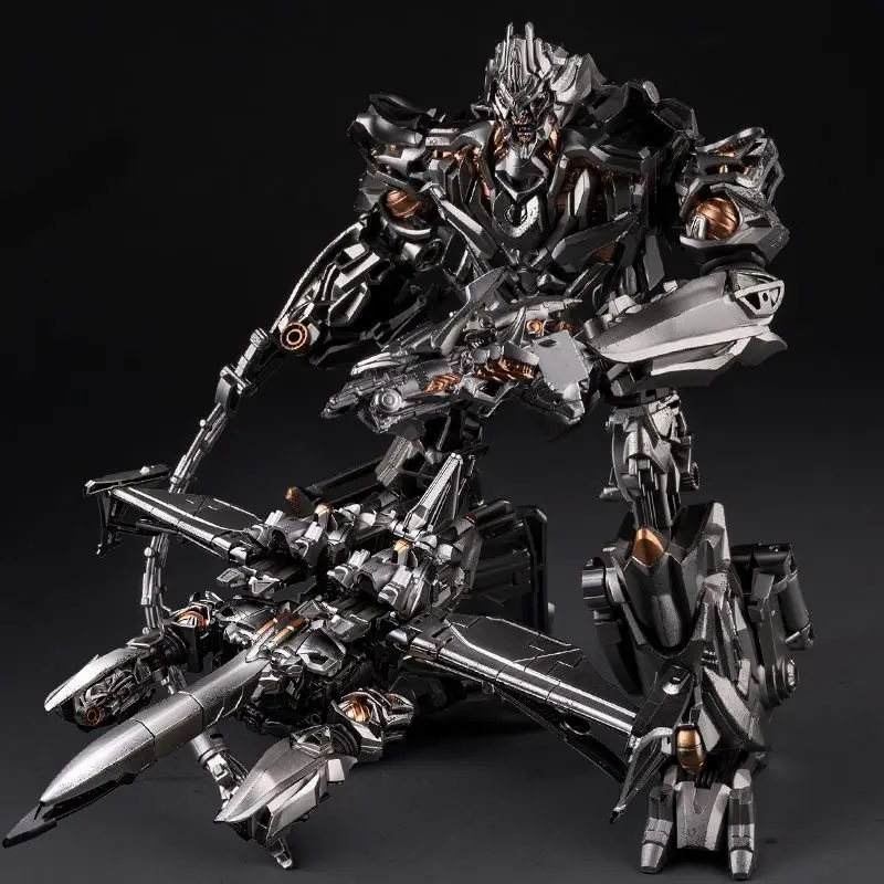 Transformável mp megatron brinquedo céu avião megatron meninos robô lutador jato modelo figura de liga autêntica