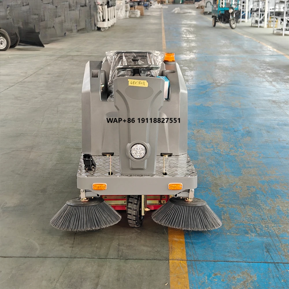 Automatic 48V Battery Electric Walk-Behind Road Sweeper New Condition 48V Ride-on Floor Scrubber with Core Brush Motor