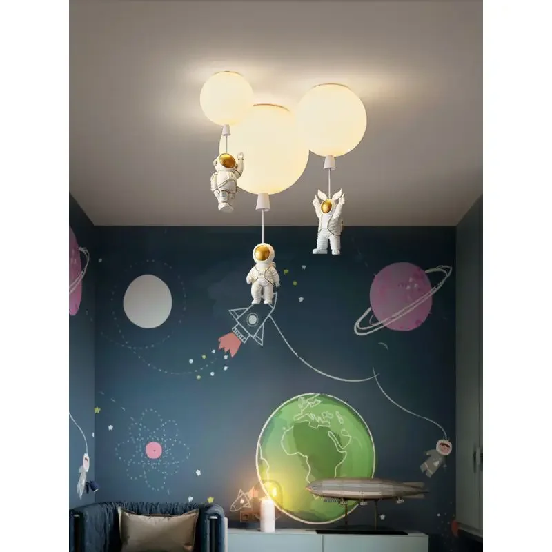 Frosted Space Balloon Lamp Children's Room Chandelier Nordic Creative Cartoon Decoration Boys and Girls Bedroom  Ceiling Lamp