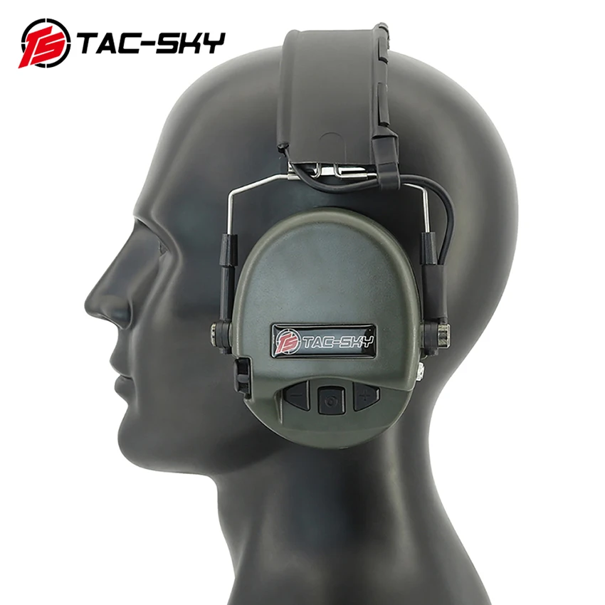 TAC-SKY NIEUWE TEASORDIN Schieten Tactische Hoofdtelefoon Ruisonderdrukking Headset Anti-geluid Gehoorbescherming Airsoft Jacht Hoofdtelefoon