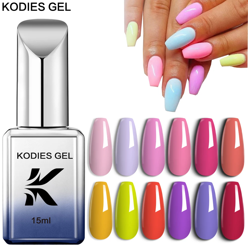 KODIES GEL 2024 New Gel Nail Polish Macaron Nails Gel Varnish Summer Color Semi Permanent UV Manicure Soak Off Lacquer Nail Art