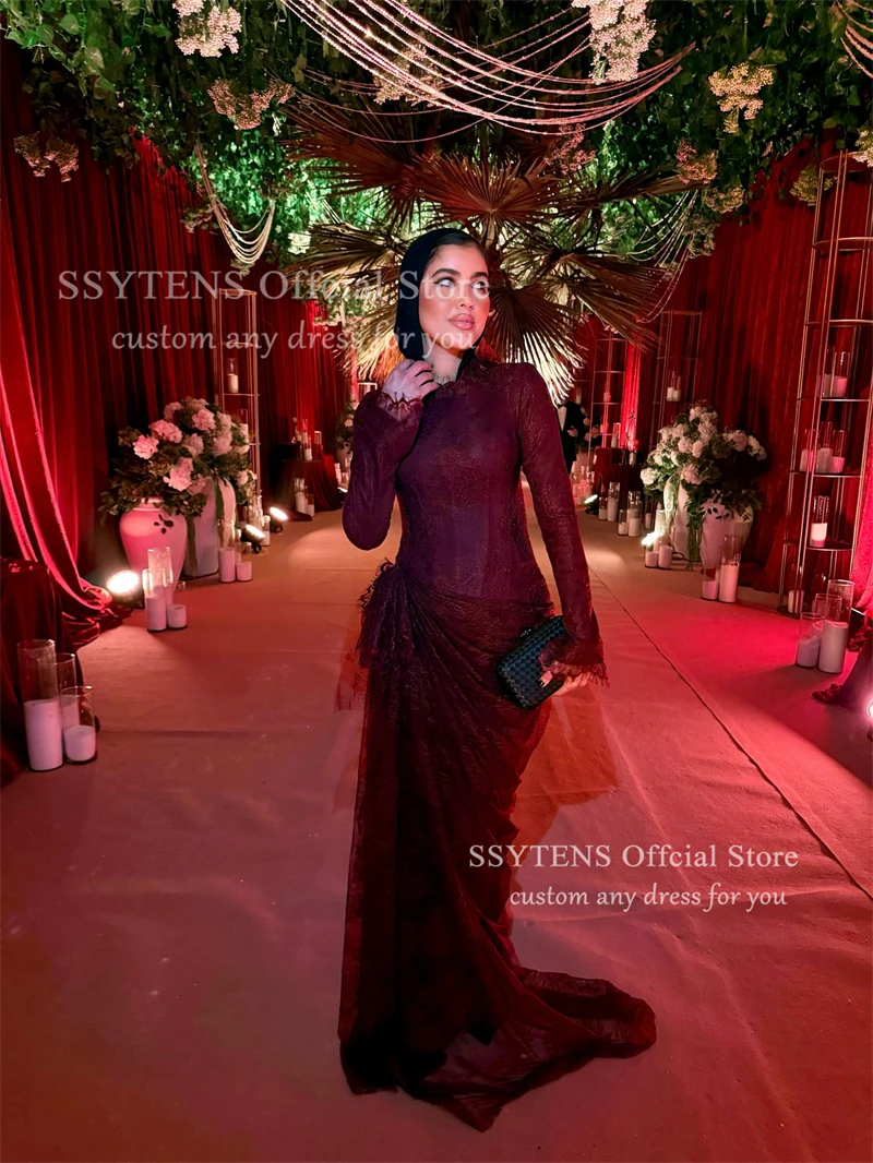 SSYTENS Party Dress for Wedding Dress Large Sizes Elegant Party Dresses Woman Wedding Customized Lace Sexy Mermaid Evening Dress