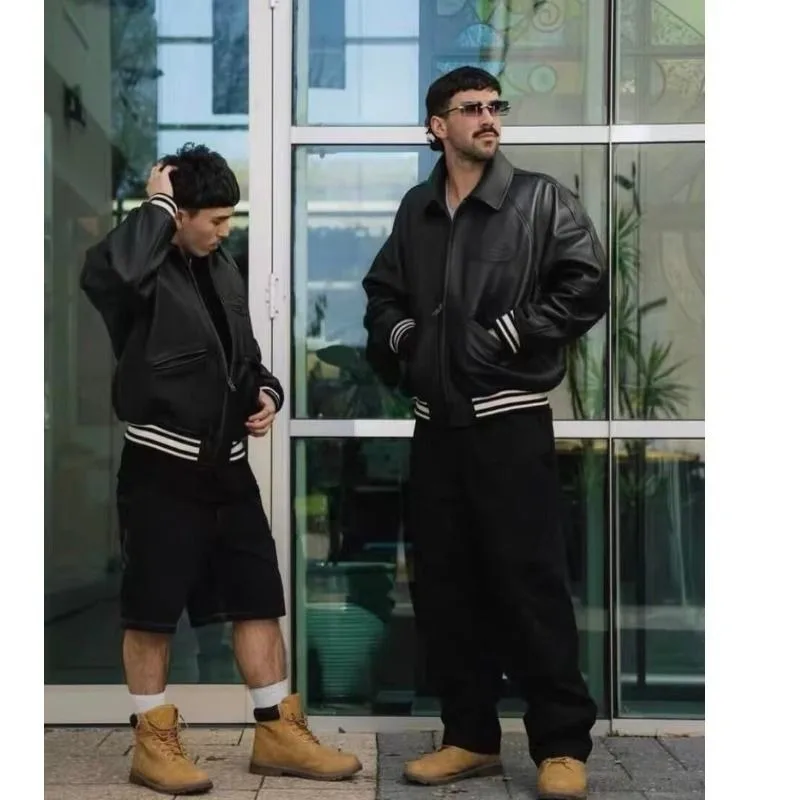 Streetwear couro bombardeiro jaquetas homens couro do plutônio trench coats blusão para homens vintage acolchoado jaquetas roupas de inverno