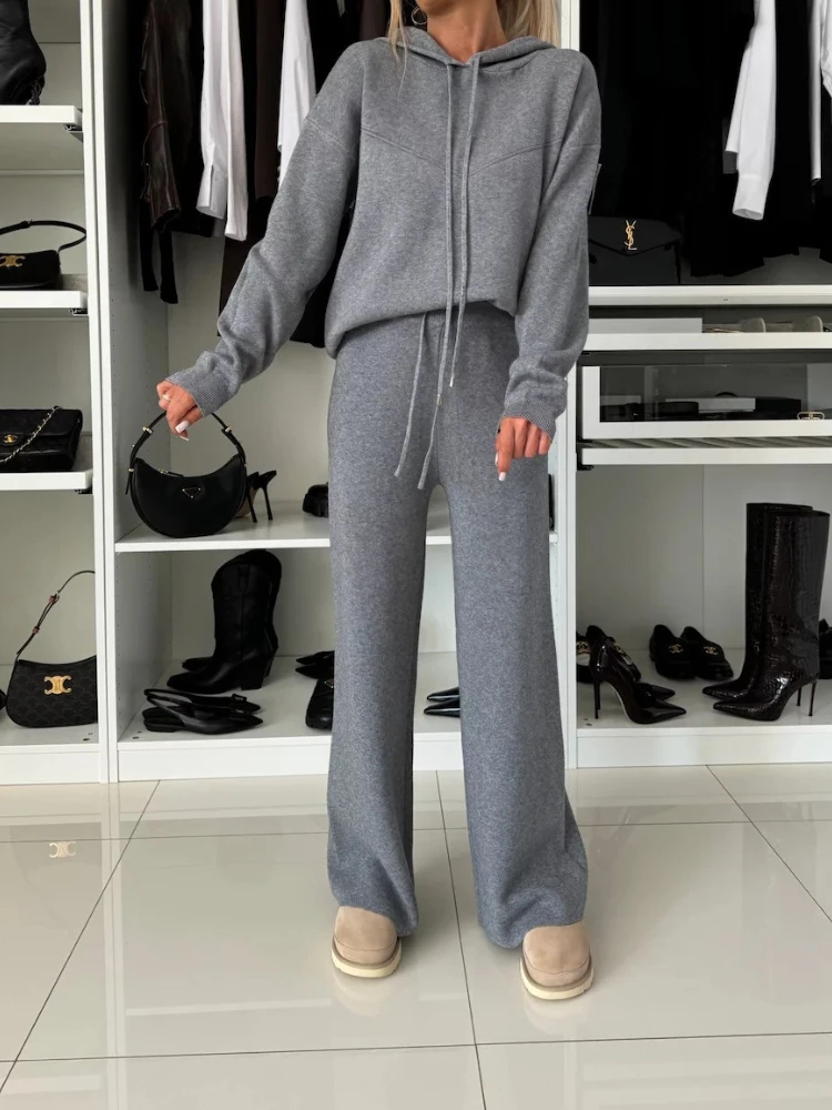 新しい女性のトラックスーツ春のファッション暖かいパーカースウェットシャツ 2 ピース特大固体カジュアルパーカープルオーバーロングパンツセット