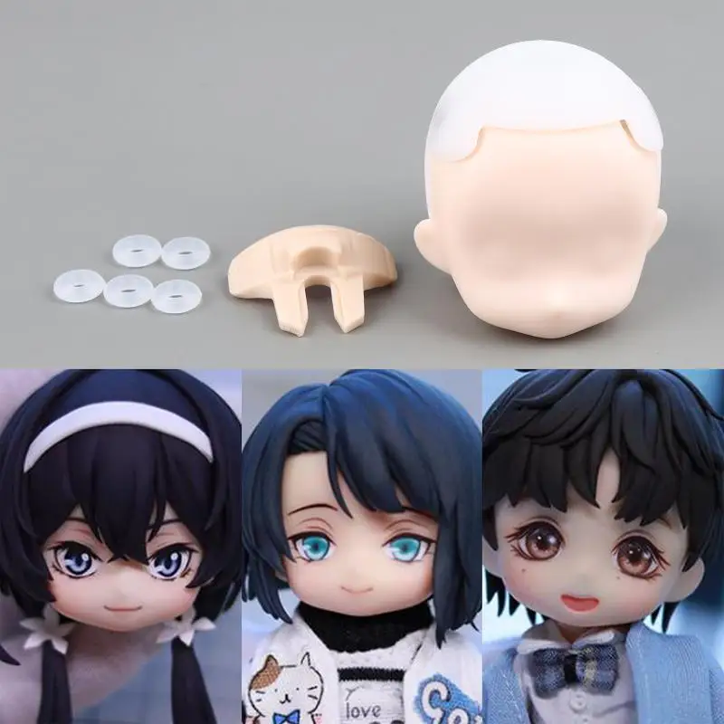【F】Clay Doll GSC Universal Head Shell/Blank Face Magnetic Resin Mold DIY Ob11 Handmade Doll Accessories
