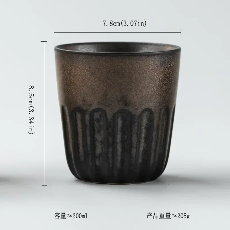 Restaurant Kiln Coffee Cup Ceramic Cup Office Mug Large Water Cup Japanese Simple Gradient Cup Beverage Utensils Kitchen