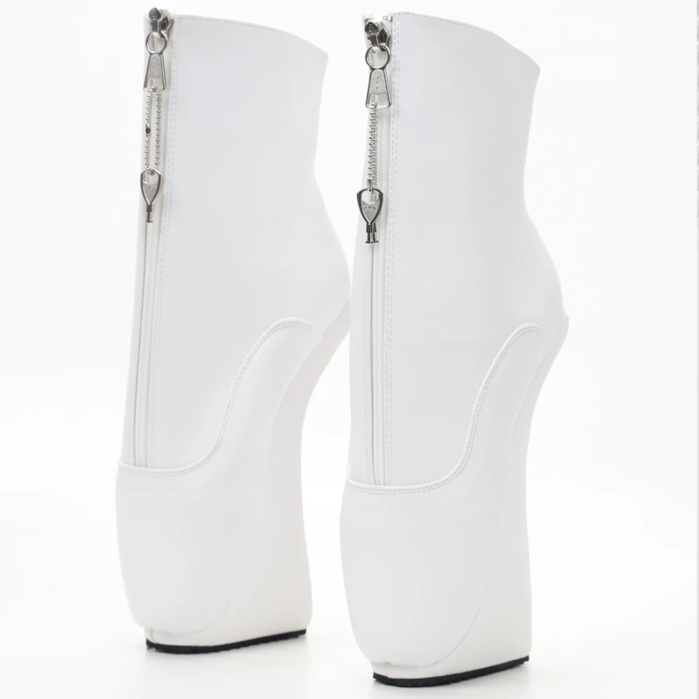 

JIALUOWEI Super sexy extreme lockable zipper ballet wedge boots Size 36-46
