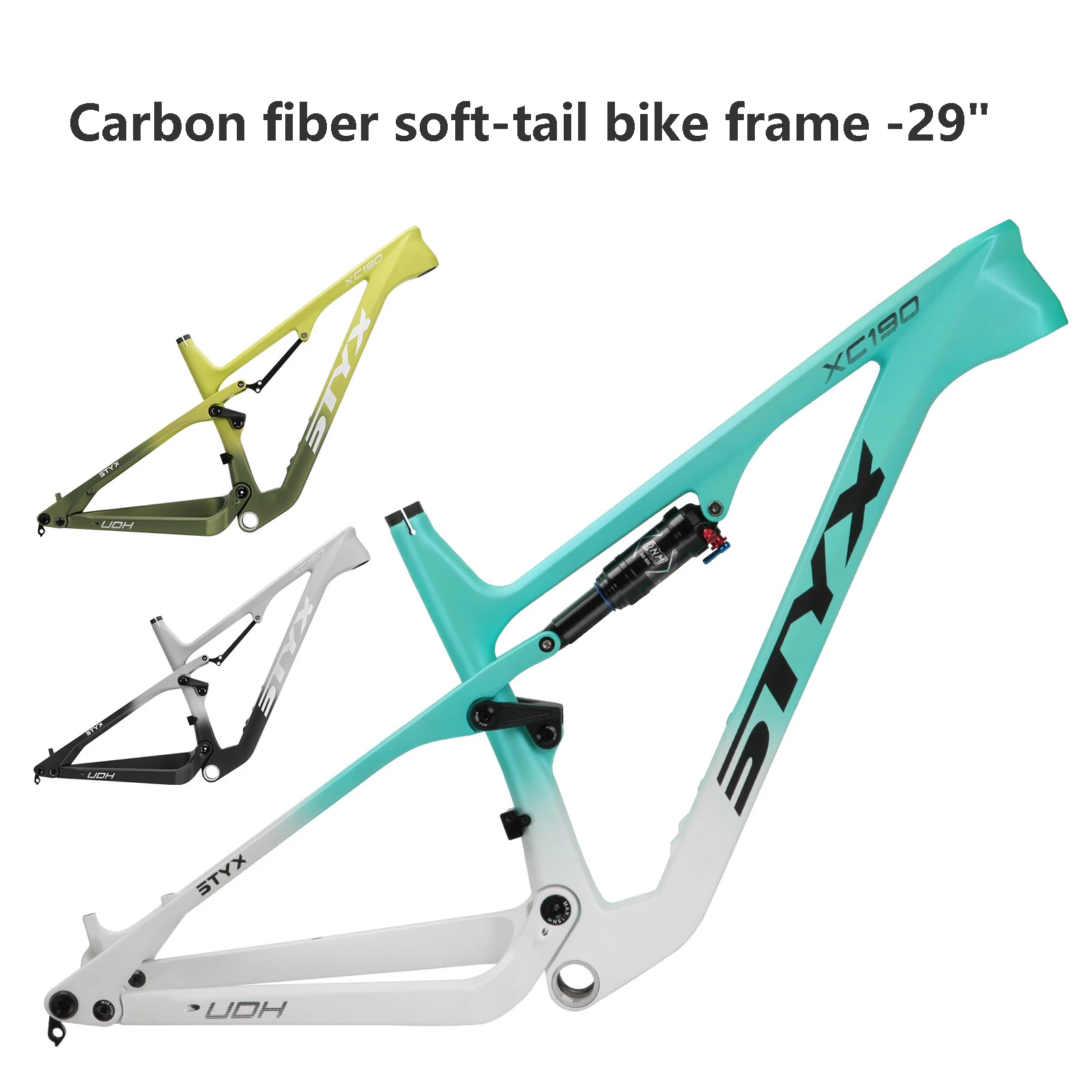 

Carbon Fieber Mountain Bike Frame,29 Inch Downhill Mountain Bicycle Frame Full Suspension,Soft Tail Mountain Bicycle Frame