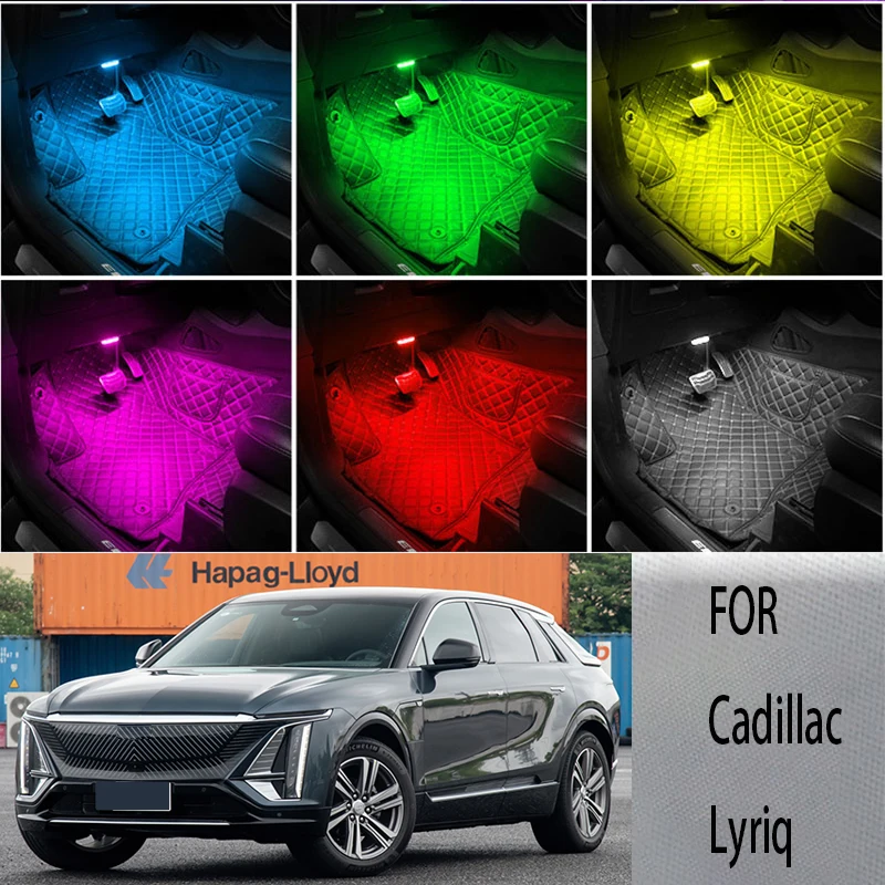 

FOR Cadillac-lyriq LED Car Interior Ambient Foot Light Atmosphere Decorative Lamps Party decoration lights Neon strips