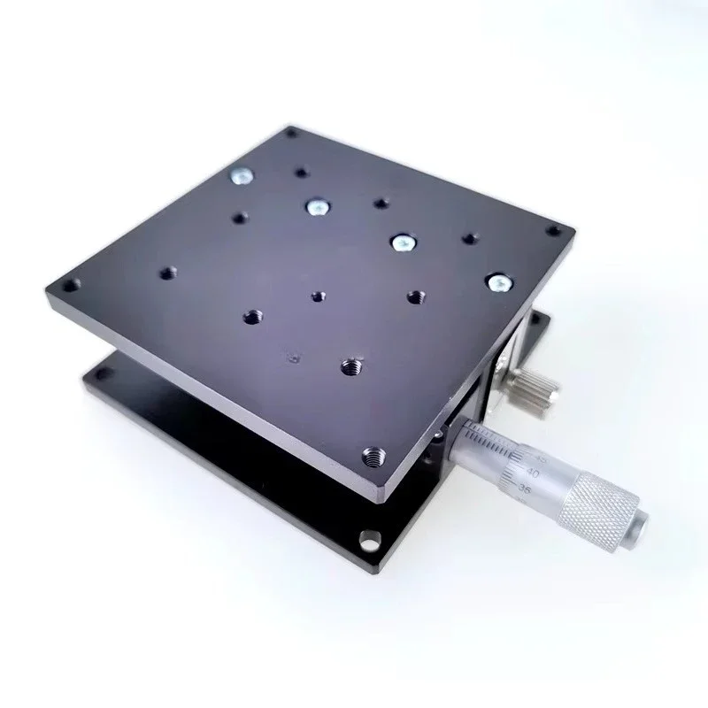 90x90mm 10mm Stroke Z Axis Tuning Platform Manual Precision Positioning Table Translation Linear Stage for Optical Instrument