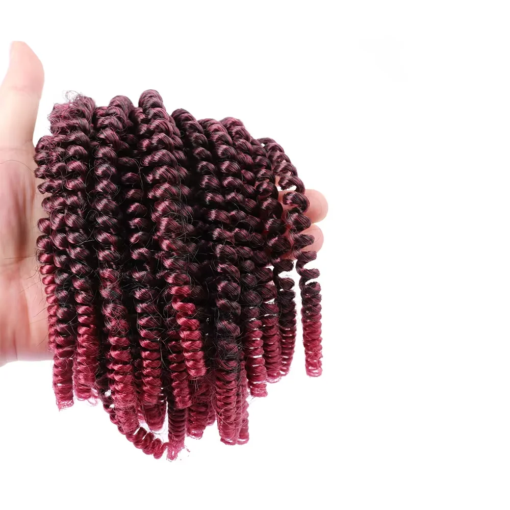 Ombre Spring Twist Hair trecce sintetiche all'uncinetto estensioni dei capelli della passione trecce Free Tress Afro Curl Twist per le donne nere