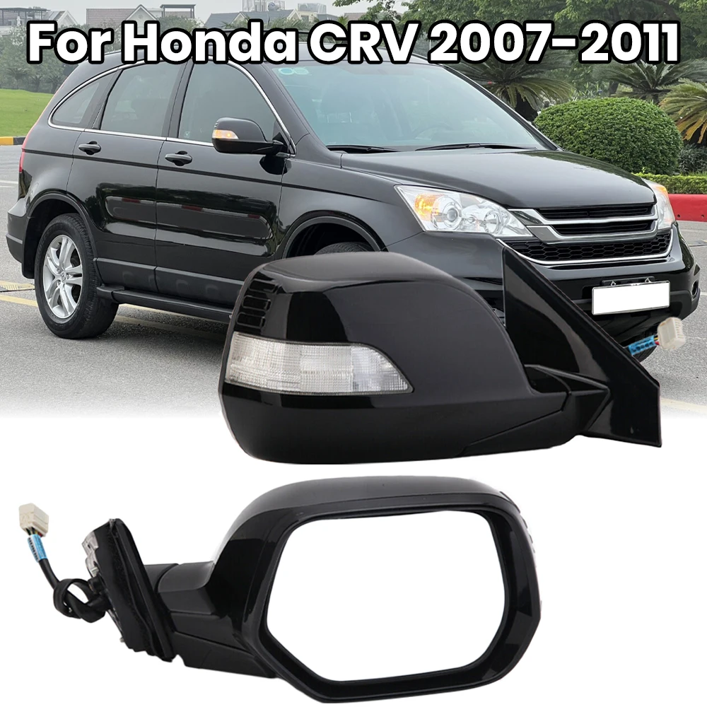 9 Pins Rearview Mirror Assembly，Honda CRV 2007-2011 Heated Automatic Folding Power Side Mirror Replacments Car Accessories
