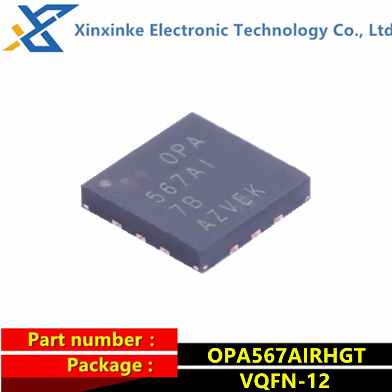 OPA567AIRHGT OPA567AI VQFN-12 Operational Amplifiers - Op Amps Rail-to-Rail I/O 2A Power Amplifier Brand New Original
