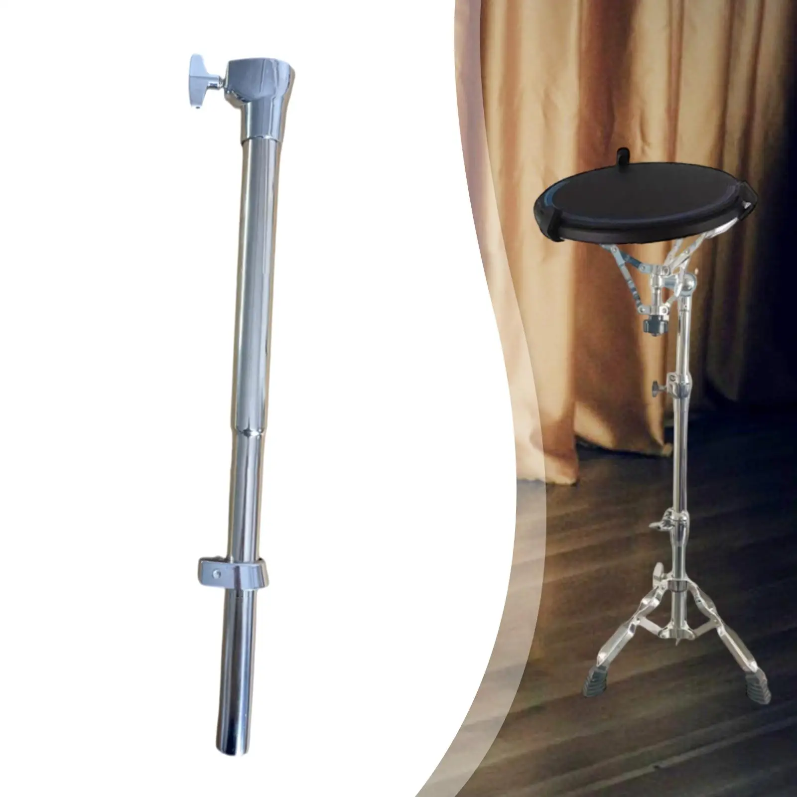 Adjustable Snare Drum Stand Raise Pole Alloy Heightened Instrument Holder for Band Rehearsal Stage Performance